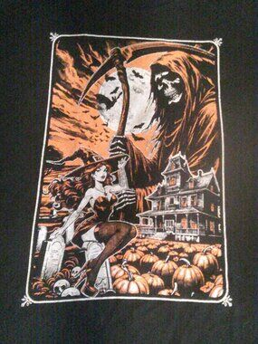 3XL Reaper & Hot Witch T-Shirt-Good Condition-No Tags